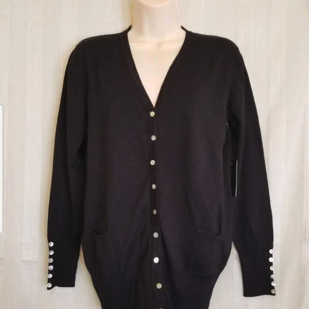 Black Cardigan Sweater